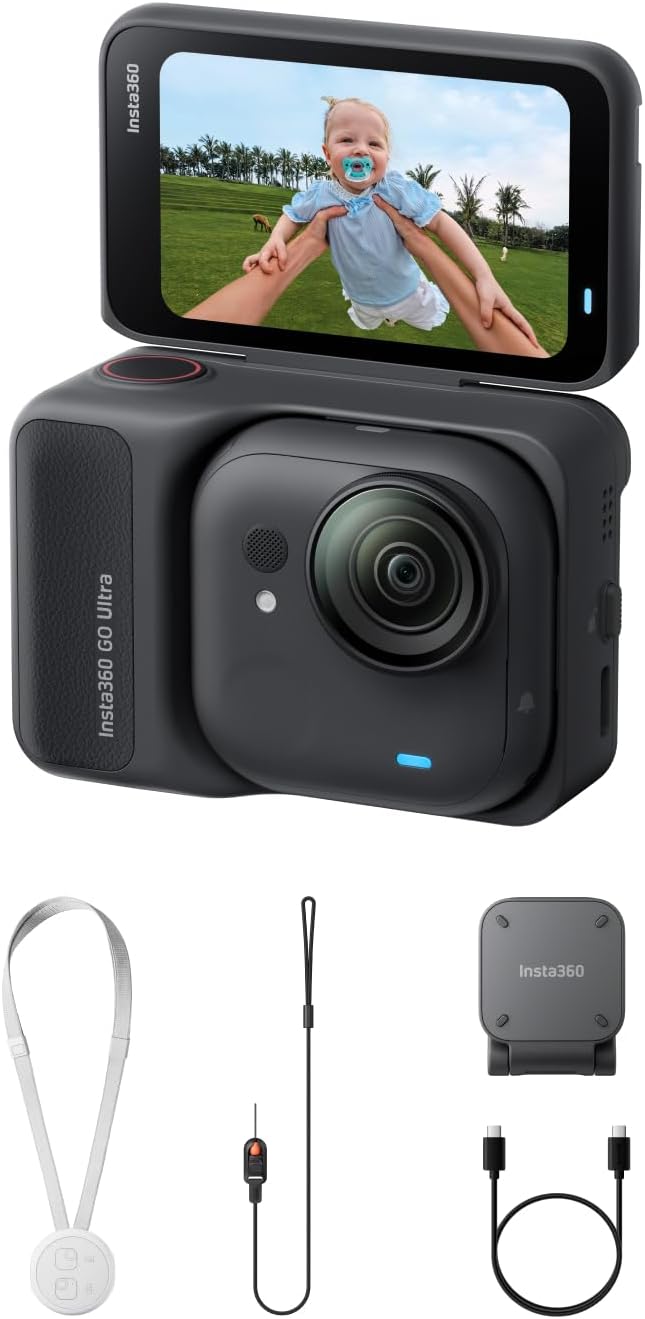 Insta360 GO Ultra Nero Notte- action cam mini 4K a mani libere in offerta a 339,00€ (-21%) — offerta al miglior prezzo