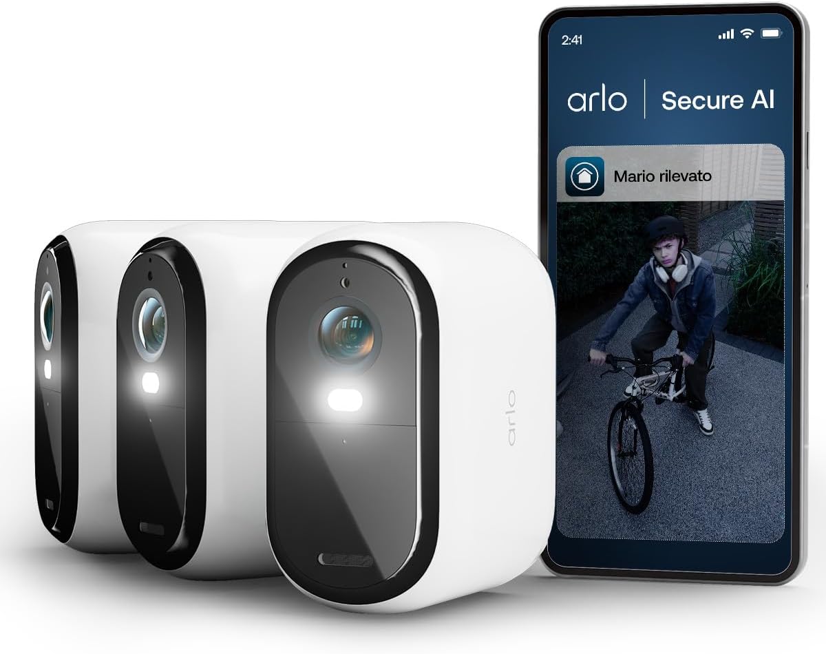 Arlo Essential 3 XL Telecamera WiFi Esterno Senza Fili in offerta a 189,99€ (-30%) — offerta al miglior prezzo