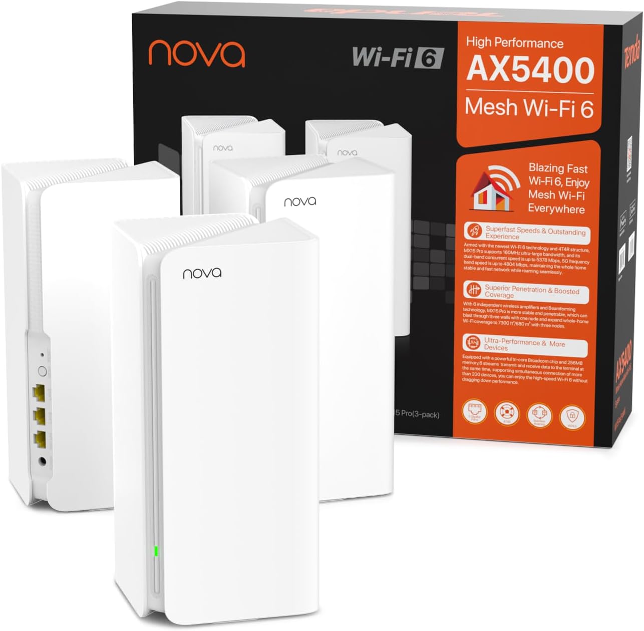 Tenda Nova MX15 PRO Mesh WiFi 6 in offerta a 243,43€ (-24%) — offerta al miglior prezzo