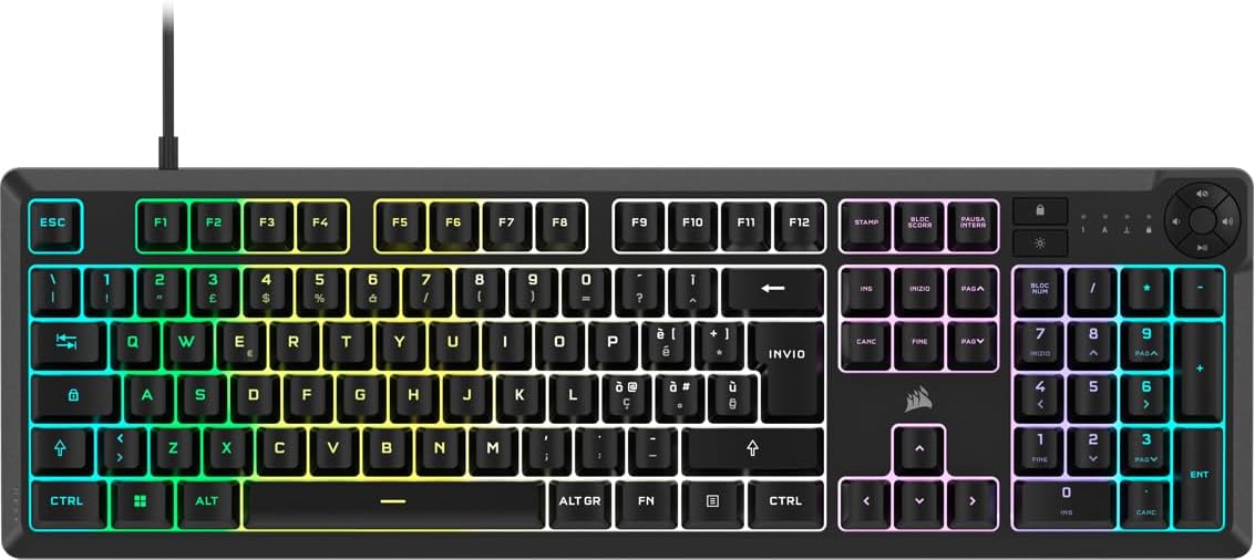 Corsair K55 CORE RGB Tastiera da Gioco a Membrana Cablata – Nero | in offerta a 39,99€ (-20%) — offerta al miglior prezzo