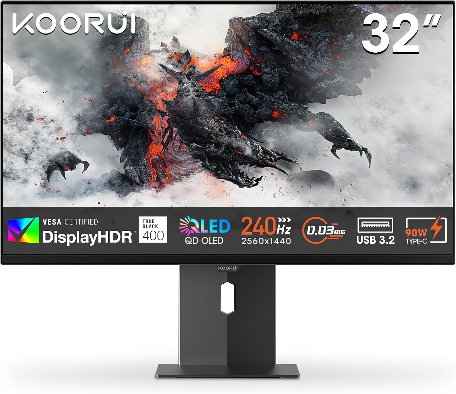KOORUI S3241XO Monitor da gioco 4K da 32 pollici in offerta a 599,00€ (-25%) — offerta al miglior prezzo